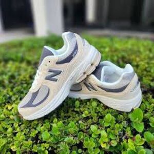 New Balance Gray and White Sneakers 2002